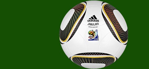 The Adidas Jabulani ball for the 2010 FIFA World Cup in South Africa.