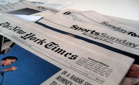 The New York Times -- a comparison of digital and print news presentation